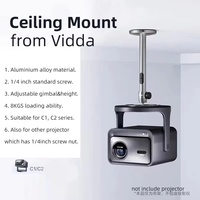   Support de montage de projecteur de plafond inclinable réglable C6 avec capacité de charge de 8 kg, support en aluminium aéronautique pour projecteur C1 C2 C3