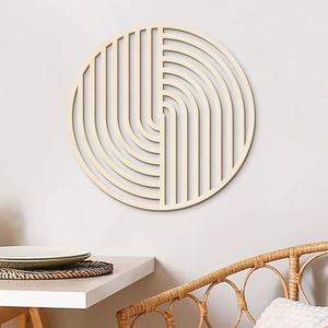 Décoration murale en bois abstraite personnalisée en gros, Décor géométrique minimaliste de marque, Cadeau promotionnel pour les marques de maison et de style de vie - Product Image 1