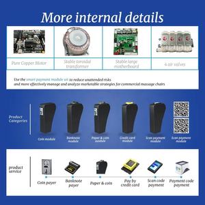 Cartão de crédito Bill Acceptor Papel Coin Operated Comercial Philippine Vending Full Body Massage Cadeira com sistema de pagamento - Product Image 2