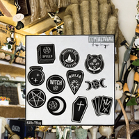 Nouvelles Broches Gothiques Faite Main en Métal Émaillé UV, Motifs Fée, Sorcière, Ouija, Lune, Tarot, Livre, Unisexe, Fruits du Nouvel An Chinois