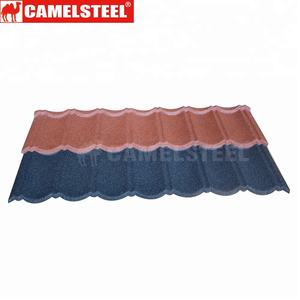 Tuiles <span class=keywords><strong>de</strong></span> toiture <span class=keywords><strong>en</strong></span> métal ondulé revêtu <span class=keywords><strong>de</strong></span> pierre noire et grise, résistantes à la chaleur, avec pierre colorée pour 30 ans - Product Image 3