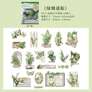 40 tờ/gói thời gian loạt viên nang Retro Pet Sticker gói Retro Bộ Sưu Tập Tạp Chí trang trí cắt dán - Product Image 6