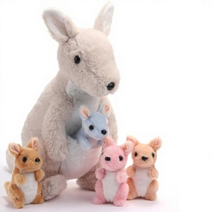 Jouets en peluche <span class=keywords><strong>kangourou</strong></span> personnalisés, lot de 5, 12 pouces, maman, bébé et <span class=keywords><strong>poche</strong></span>, sans rembourrage, peluche courte, 0-24 mois, Pâques, bébé - Product Image 1