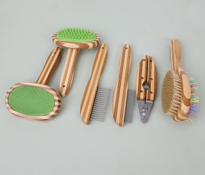 Professional Pet Grooming Kit - 5 Piece Complete Set with Travel Case, Self Cleaning <strong>Slicker</strong> <strong>Brushes</strong>, Dematting Tools - Product Image 4