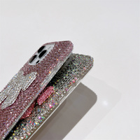 Adorable Argent Rose Or 3D Bowknot Full Diamond Phone Case pour iPhone 17 16 Pro Glitter Rhinestone Wholesale Phone Accessories