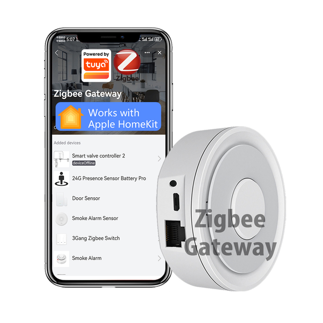 ZB-WG-4 Homekit Tuya Smart Zigbee Gateway Hub Wifi Smart Home Bridge Smart Life Wireless Remote Voice Controller Work