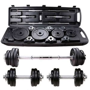 Ensemble d'haltères en fonte de 50 kg certifié CE Mairun USA de haute qualité et à prix abordable avec barre d'haltères en noir/blanc à vendre - Product Image 1