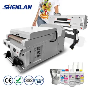 Máquina impresora de camisetas semiautomática Impresora de inyección de tinta DTF todo en uno Máquina de impresión digital de 60cm