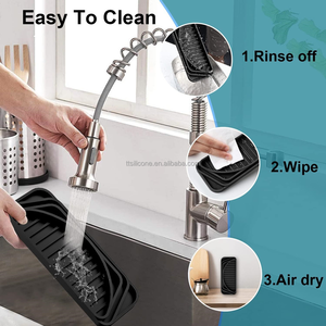 Reusable <b>Silicone</b> Modern Refrigerator Water Drip Tray for Fridge Water Dispenser Absorbent <b>Mat</b> <b>Drain</b> <b>Mat</b> - Product Image 6