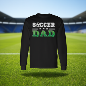 T-shirt a maniche lunghe Soccer Dad, girocollo, regalo sportivo per uomo adulto - Product Image 3