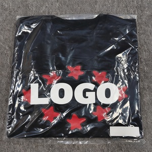 T-shirt style hip-hop en molleton français 100 % coton, coupe ample, avec logo imprimé en relief, manches courtes, en stock, livraison directe - Product Image 4