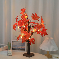 Lumière LED en forme de feuille d'érable, pomme de pin, récolte d'automne, décoration de Thanksgiving, matériau PC, durée de vie de 5000 heures