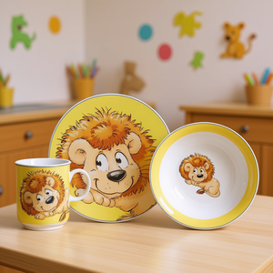 Vajilla Infantil Happy Zoo León, Juego de 3 Platos para Niños - Product Image 3