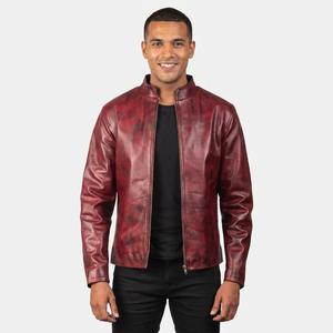 Veste de moto en cuir véritable de vache, style motard, avec logo personnalisé sur le devant, finition durable, coupe moderne, design moderne. - Product Image 1