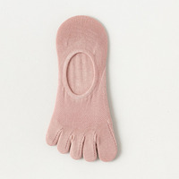 Chaussettes de yoga tricotées à cinq doigts pour femmes, fines et respirantes en maille, couleur unie, sans talon, invisibles en coton pour l'été