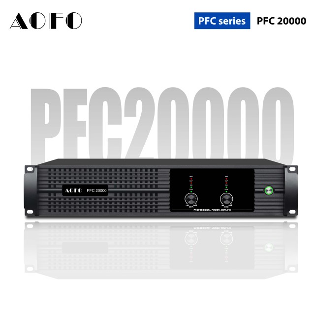 PFC20000 DSP Power Amplifier Dual Channel 4/2 Ohm Metal 4000W Hi-Res Audio Wireless for Touring Fixed Installation