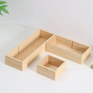 Bamboo Storage <b>Boxes</b> With Divider For <b>Makeup</b> Organizers Eco Friendly Shandong Made - Product Image 3