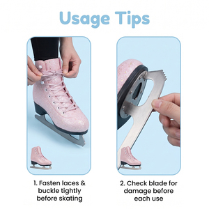 Patins à <span class=keywords><strong>glace</strong></span> de vitesse respirants, multi-tailles, pour activités sportives de plein air, en matériau PU durable - Product Image 3