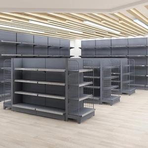 Espositore per Gondola al dettaglio su due lati resistente per <span class=keywords><strong>la</strong></span> <span class=keywords><strong>spesa</strong></span> di alimentari dei grandi magazzini del supermercato metallizzato - Product Image 2