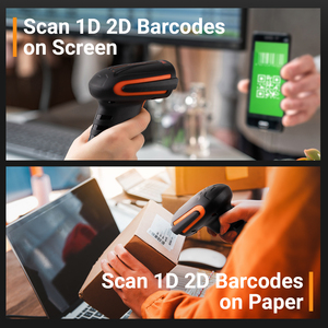 Pembaca kode qr Tera Pro, pemindai kode batang kelas industri 1D + <span class=keywords><strong>2D</strong></span> berkabel dengan dudukan tahan debu bebas genggam 8100Y - Product Image 4