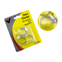 Lot de 3 colliers de serrage pour tuyau, plaqués zinc, réglables, en métal, pour fixation de tuyaux d'eau, de carburant, de plomberie automobile