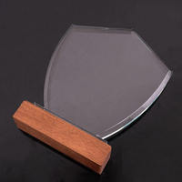 Trophée personnalisé en cristal, récompense en bois massif, trophées en verre cristal vierges