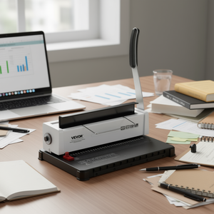 Machine à relier manuelle Vevor 5/16'' 34 trous, perforatrice métallique, équipement de bureau pour documents et livres - Product Image 2