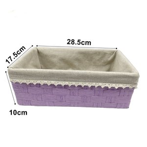 Tavolo <span class=keywords><strong>da</strong></span> salotto domestico vari caffè Neatening organizzazione di stoccaggio <span class=keywords><strong>piccolo</strong></span> colorato cesto in corda fatta a mano con fodera - Product Image 4