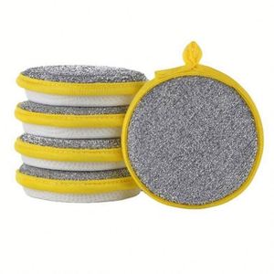 Double-Sided Dishwashing Sponge Brush with High Absorption (750%-2000%) Rectangle Design <b>Environment</b> Friendly for Kitchen Use - Product Image 1