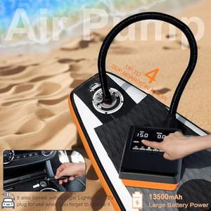 Pompe électrique SUP 13500mAh 20PSI <span class=keywords><strong>Gonfleur</strong></span> d'air rechargeable pour planche à pagaie Moniteur de pression des pneus en plastique - Product Image 5