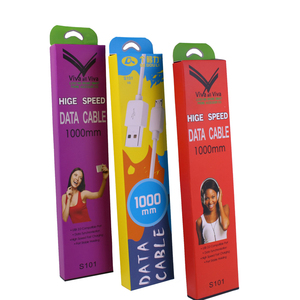 Customized fast double data cable box paper packaging boxes