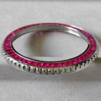 Pièces de montre personnalisées avec logo, style pierre précieuse rose fantôme, faites à la main, de haute qualité, en acier inoxydable de 40 mm