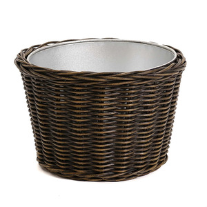 Maceta Rústica de Mimbre Tejido Color Caramelo, Maceta para Plantas de Interior, Cesta de Almacenamiento para Decoración del Hogar - Product Image 2