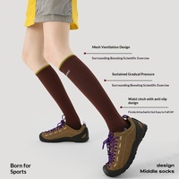 Chaussettes de compression pour femmes, hauteur genou, à pression annulaire à 360 degrés, amincissantes pour les mollets, pour le shopping, le sport et l'usage quotidien