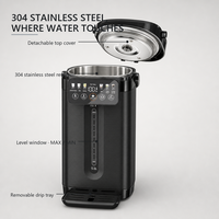 Bouilloire électrique à eau chaude et tiède en acier inoxydable 304L avec affichage intelligent de la température et fonction de maintien au chaud