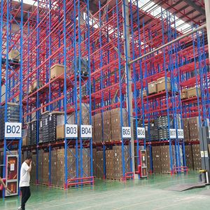 Rak gudang penyimpanan palet logam, tugas berat, rak gudang, palet baja industri, dapat disesuaikan - Product Image 4