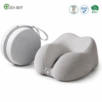 Oreiller de voyage ergonomique en mousse à mémoire de forme en U, portable, avec housse amovible et lavable, pour bureau, voiture, voyage, certifié OEKO (OEM/ODM)
