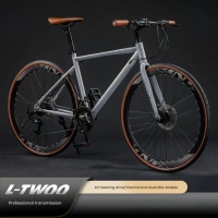 700C Off-Road Bike Cycle Disc Brake Gravel Road Bike with Aluminum Alloy Hard Frame 27 Speed Gears for All Terrain Trek Riding