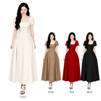 Robe personnalisée pour femme, vêtements sur mesure, manches bouffantes, fleurs 3D, robe de soirée décontractée d'été, robe maxi pour femme