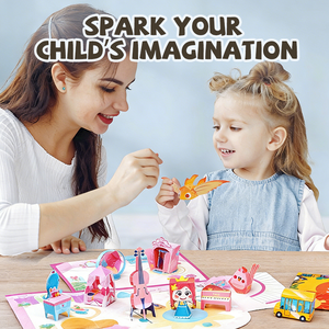 Kit di Modelli 3D in Carta per Bambini, Set Origami Fai-da-Te per Bambini 8-12 Anni, 6 Set a Tema con 8 Modelli Pre-Tagliati e Facili da Assemblare - Product Image 4