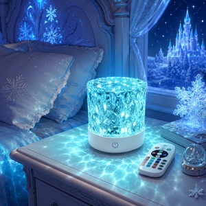 Rechargeable Crystal Water Ripple Night <b>Light</b> 16 Color RGB Flame Projection <b>LED</b> Atmosphere Lamp Bedroom Desktop Decor Gift - Product Image 5