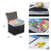Stylo de marqueur d'alcool professionnel de la meilleure qualité de Offre Spéciale 80 couleurs avec la pointe de Dul et le colorant permanent