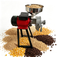 Moulin à grains électrique sec et humide avec chambre de broyage en acier inoxydable, broyeur de maïs, machine de traitement des aliments pour animaux domestiques et agricoles