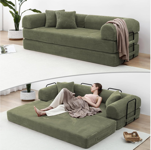 Corduroy Compressed <b>Sofa</b> in a Box High Quality One Seat Sectional <b>Sofa</b> Eco-Friendly Foldable <b>Floor</b> <b>Sofa</b> - Product Image 3