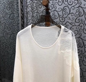 Maglioni di lana di alta qualità nuovi 2025 pullover autunno inverno signora Sexy <span class=keywords><strong>Tulle</strong></span> <span class=keywords><strong>maglia</strong></span> Patchwork manica lunga rosa Beige nero maglioni - Product Image 5