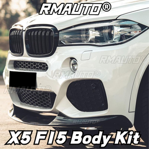 ชุดแต่งกันชนหน้าสีดำเงา X5 F15 พร้อมลิ้นกันชน สปอยเลอร์ ดิฟฟิวเซอร์ สำหรับ BMW X5 F15 M Sport ปี 2014-2018 - Product Image 2