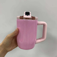 Nouvelle arrivée 2026 : Tasse à café isotherme de 15 oz avec couvercle rabattable et couvercle rabattable amovible, anti-fuite, en acier inoxydable 304 isolé