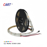 Smart Cob Strip 576 Chip/m Kepadatan Tinggi 10mm 24V Addressable Cob Digital Led Strip Dapat Dipotong Magic RGB Led Tape Light UL