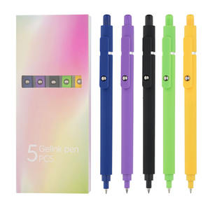 Stylo en gel en plastique souple recouvert de caoutchouc personnalisé avec logo, impression OEM, vente en gros, clic, pression - Product Image 3