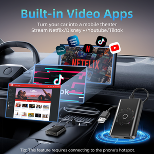 2025 mới phổ biến nhất 4GB + 32GB Carplay ai hộp không dây Android Auto Carplay hộp hỗ trợ cho Netflix Youtube - Product Image 3